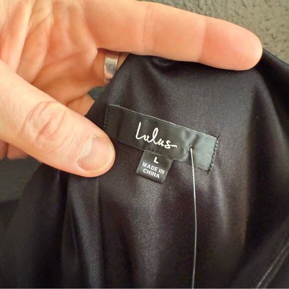 Lulu's NWT Total Appeal Ruched One Shoulder Bodycon Midi Dress Size L - Picture 4 of 7